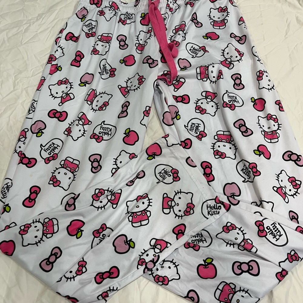Hello Kitty Kids Pajama Bottoms in Pink and White